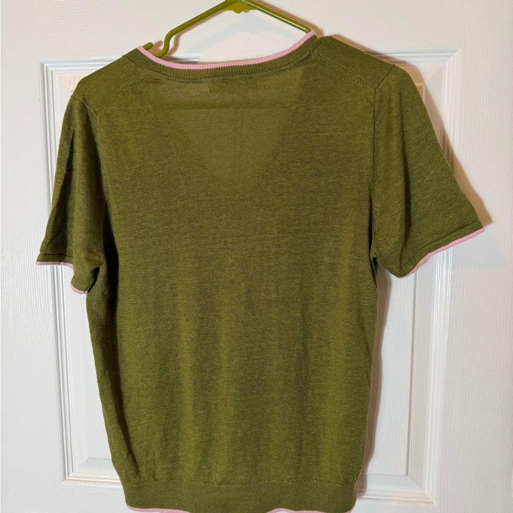 Boden Maggie V-Neck Linen T-Shirt NWT - Picture 4 of 4